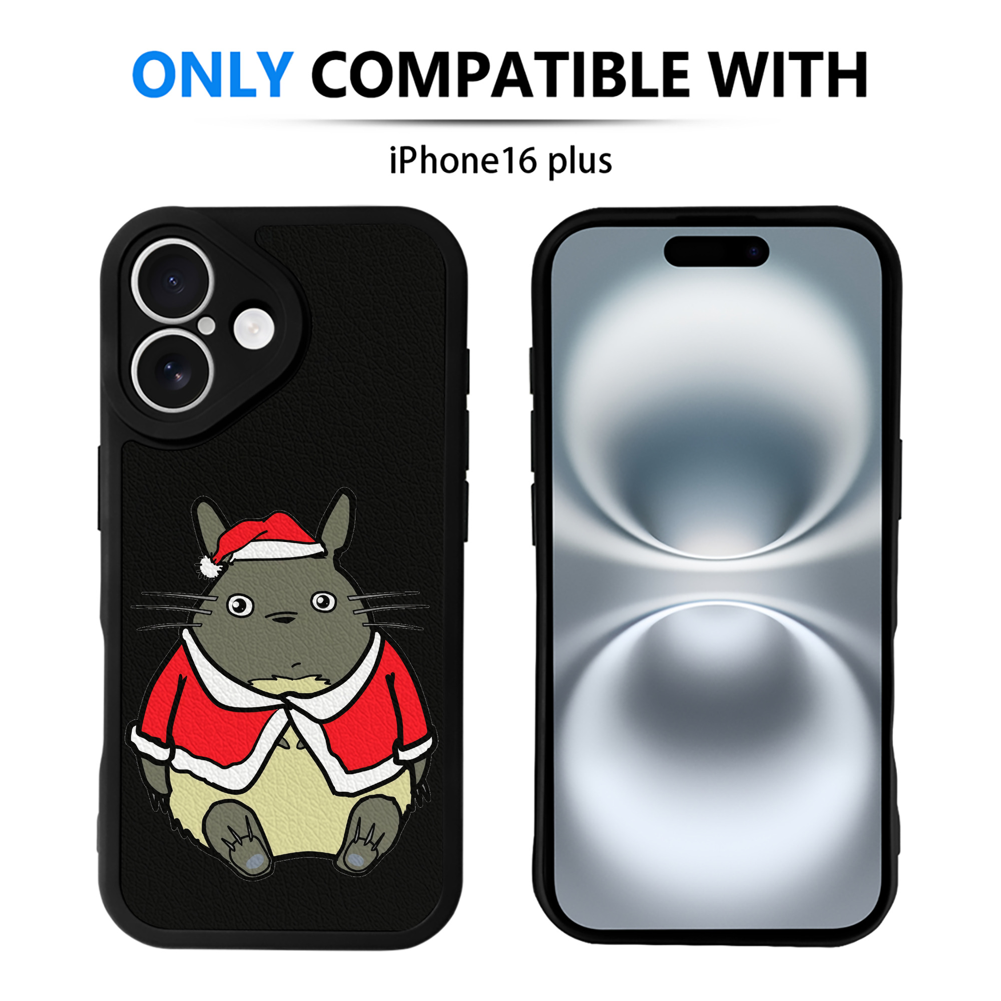 （画像用） となりのトトロ 草壁メイ 草壁サツキ My Neighbor Totoro Satsuki Kusakabe Mei Kusakabe 【iPhone 16シリーズ対応】シリコンスマホケース（レザー調） 材質：シリコン